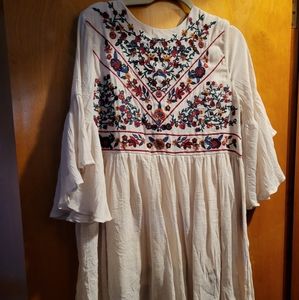 Vintage Boho embroidered dress
